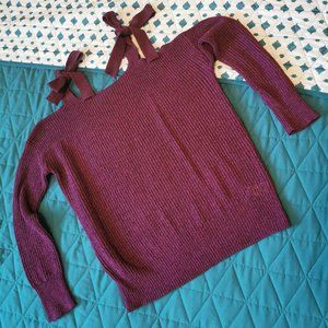 She + Sky - Open Shoulder Sweater